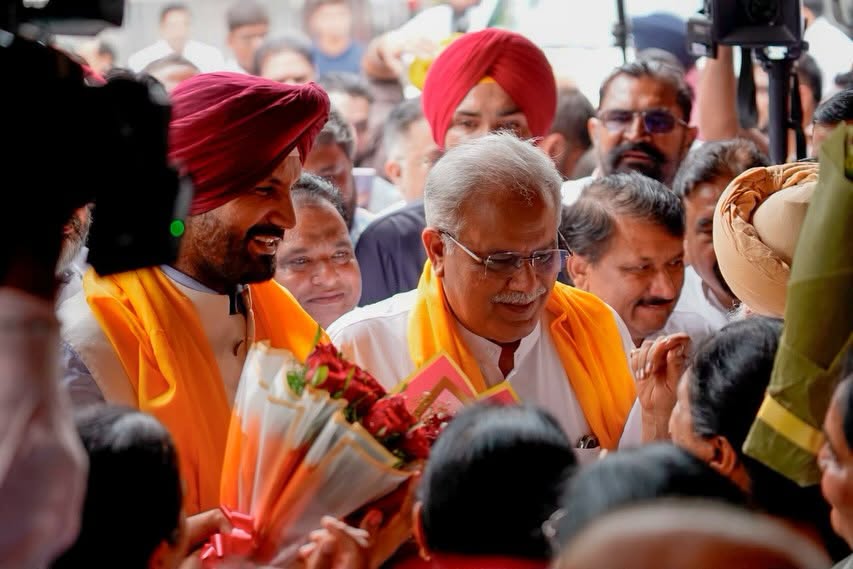 Punjab Congress In-charge Shri Bhupesh Baghel met with Congress leaders and party workers at Punjab Congress Bhawan, Chandigarh, to discuss organizational matters and strengthen the party at the grassroots level. Image